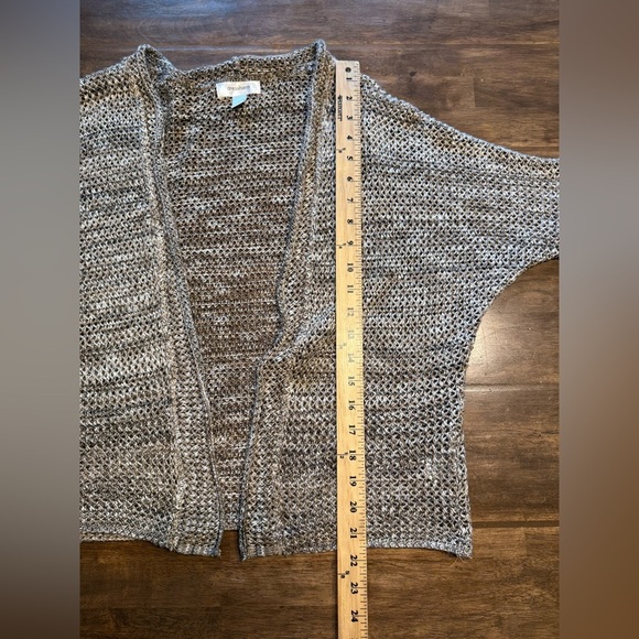 Dressbarn Knit Short Sleeve Open Front Cardigan Women’s SZ M Brown Casual Dressy - Picture 8 of 8